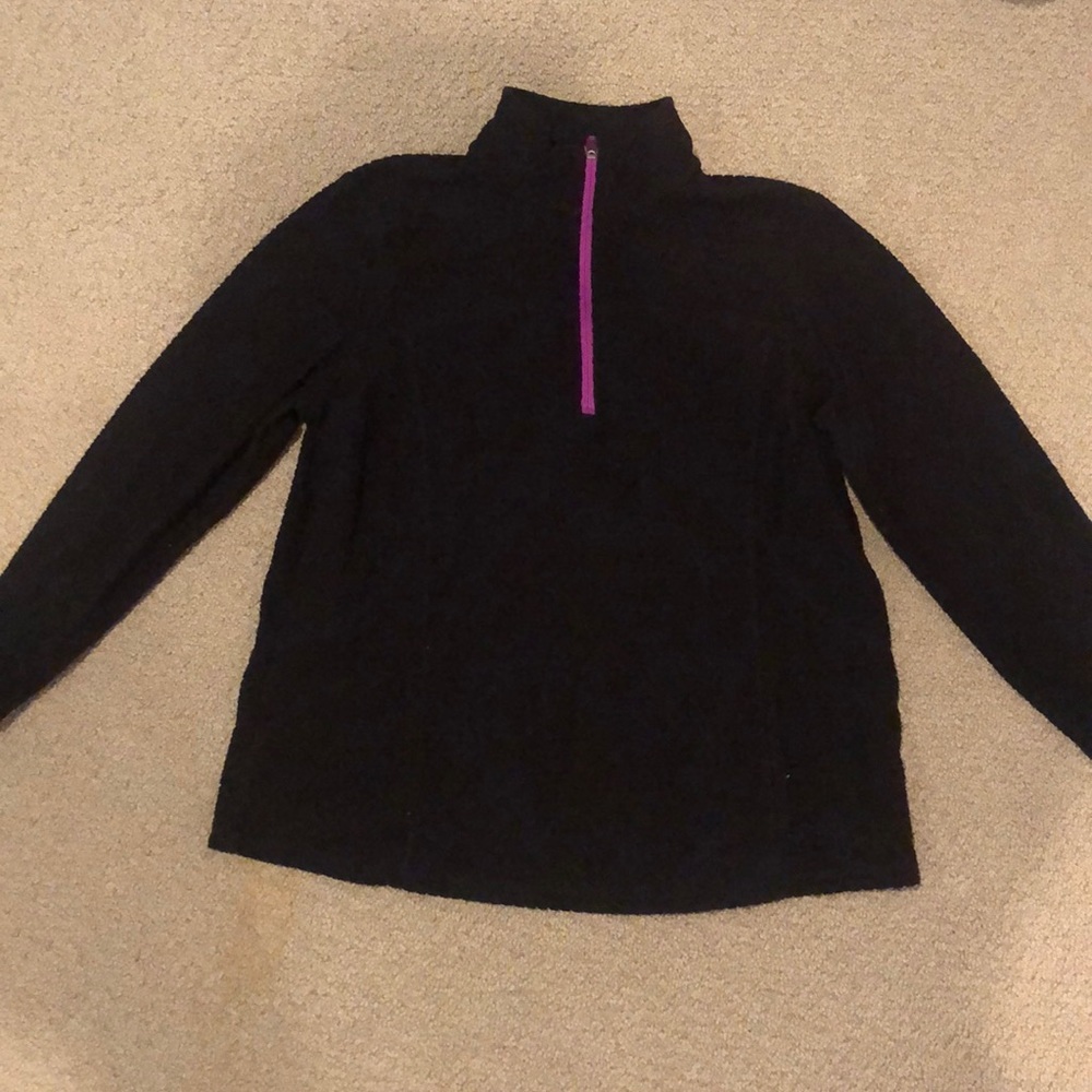 Black athletic quarter zip